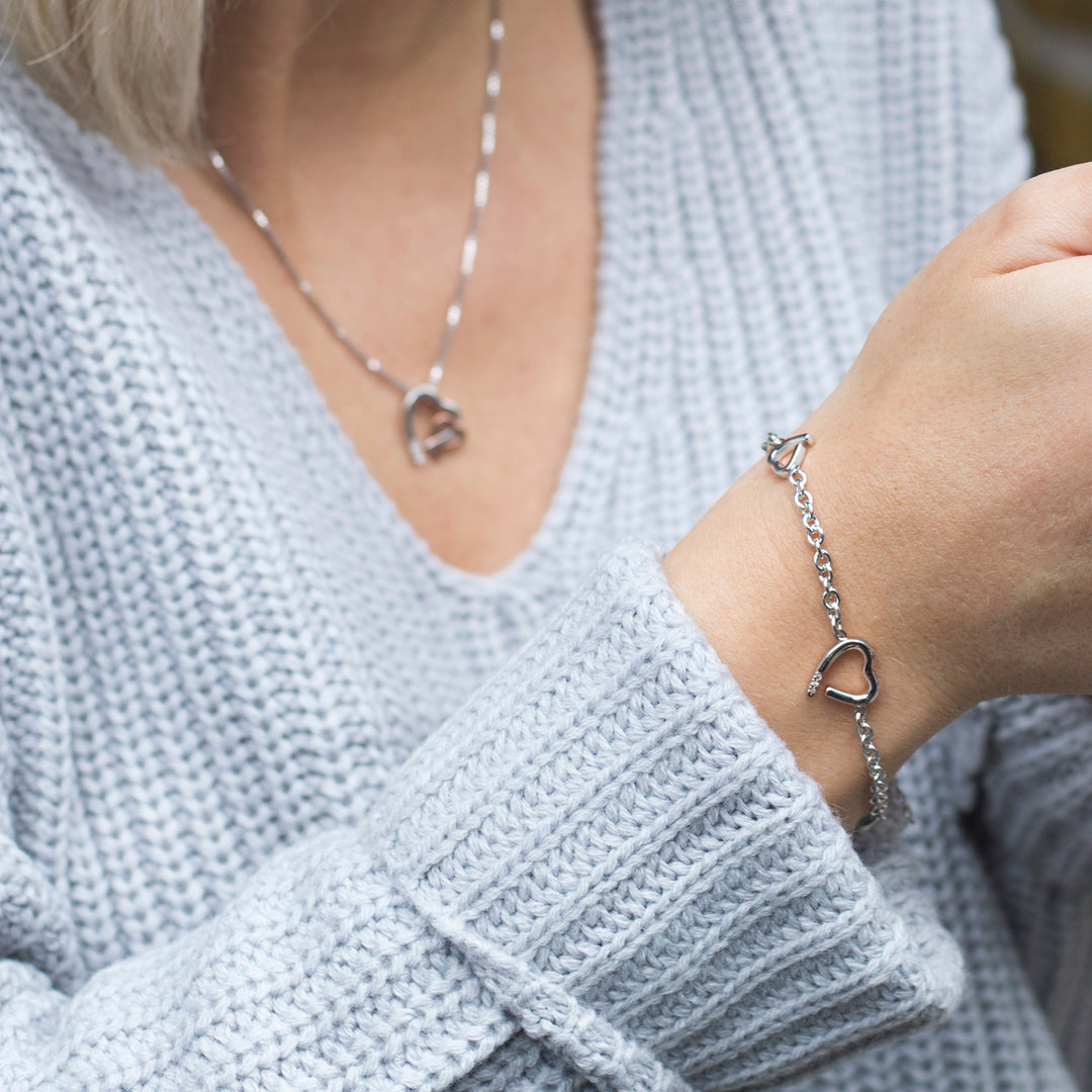 Hot Diamonds Silver Romantic Heart Bracelet