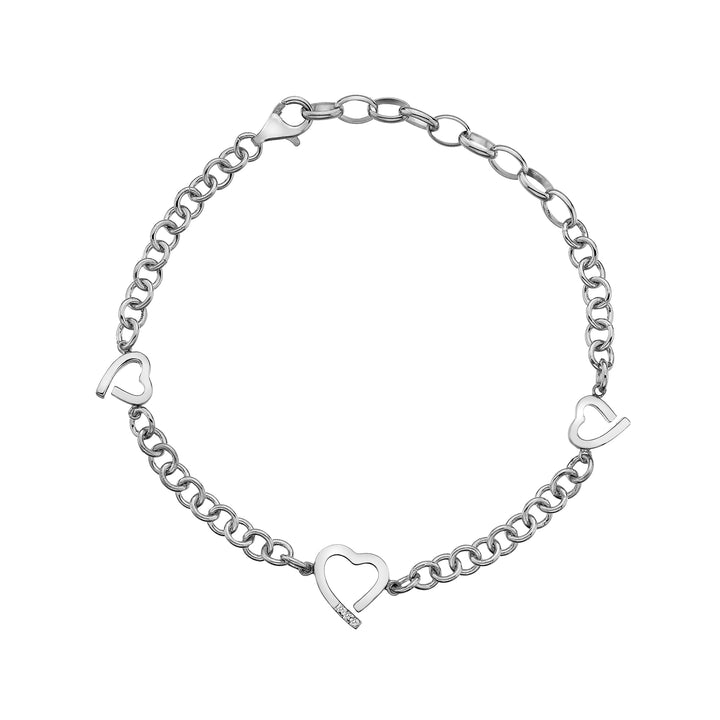 Hot Diamonds Silver Romantic Heart Bracelet