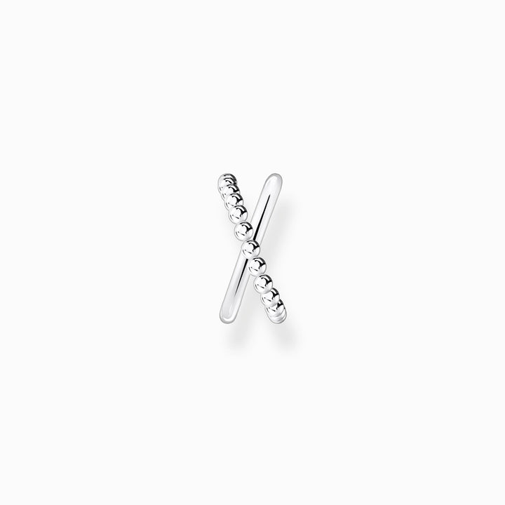 Thomas Sabo Silver Crossed Dots Single Cuff Earring