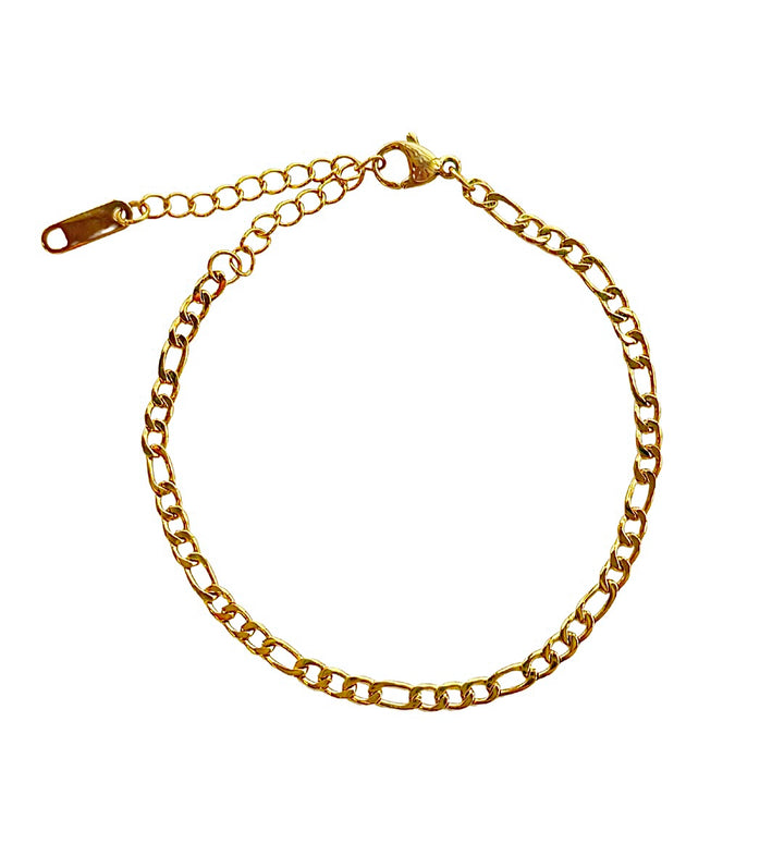 Mococo Essentials Gold Dainty Figaro Chain Bracelet