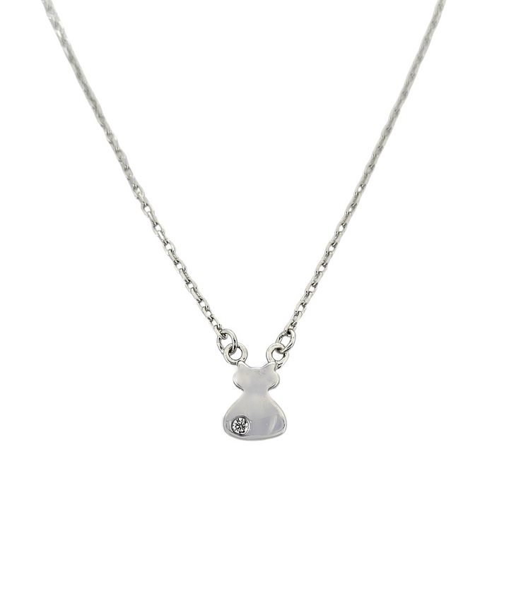 ol&co Silver Cat Pendant Necklace