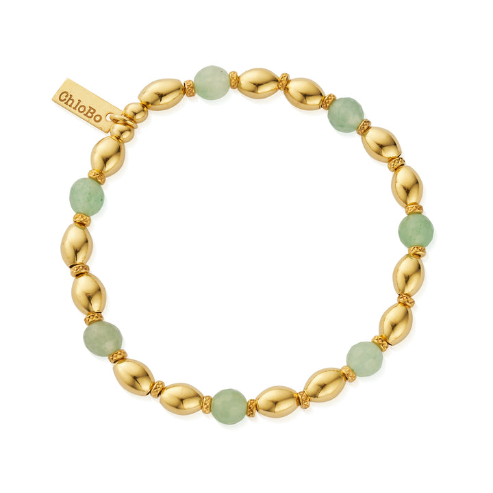 ChloBo Gold Good Fortune Aventurine Bracelet