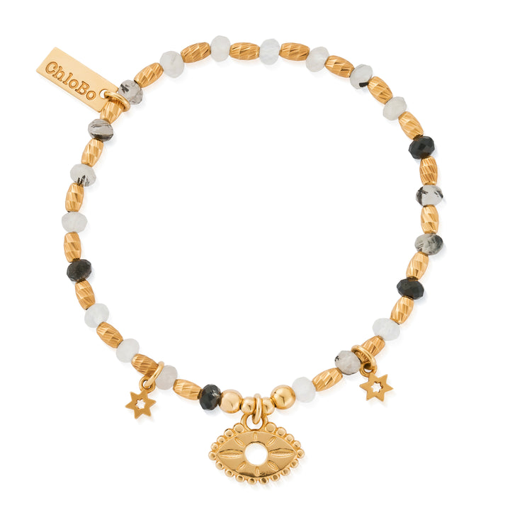 ChloBo Gold Visionary Black Quartz Bracelet