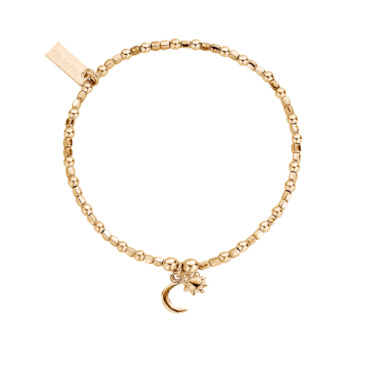 ChloBo Gold Dainty Moon and Sun Bracelet