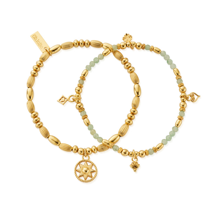 ChloBo Gold Harmony Aventurine Set Of 2