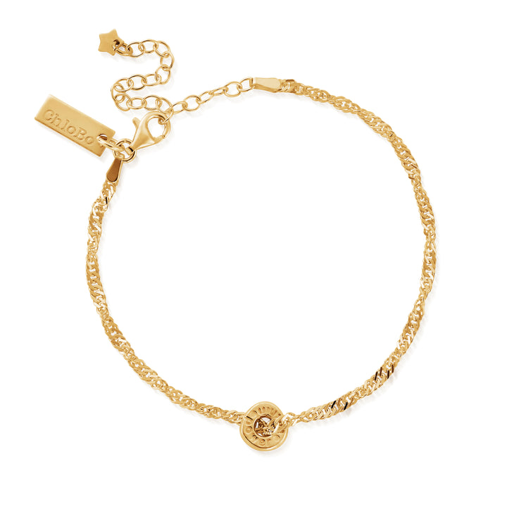 ChloBo Gold Twisted Rope Power Within Chain Bracelet