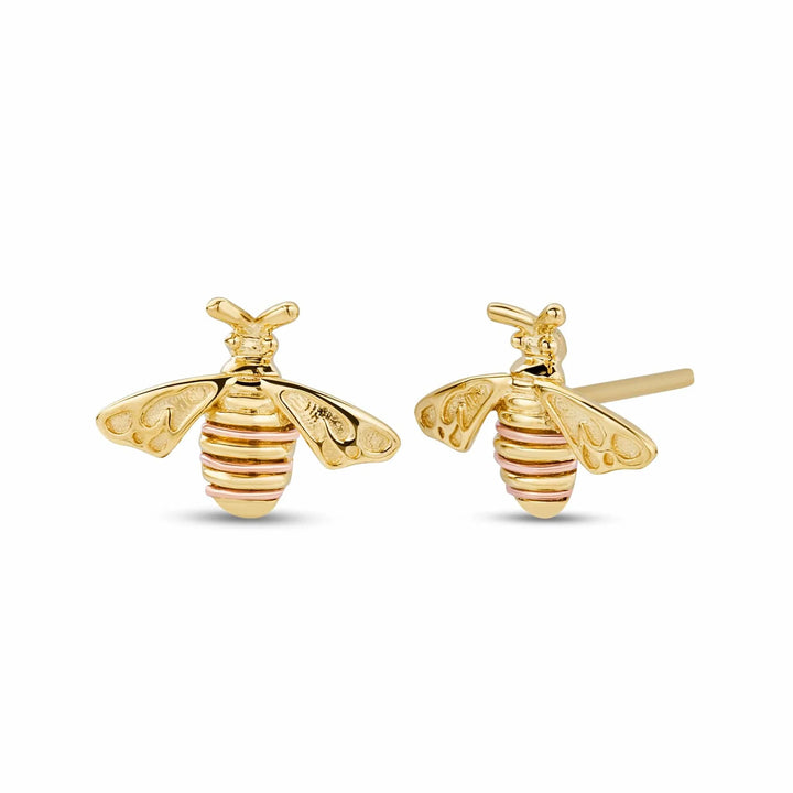 Clogau Nature's Wonder 9ct Solid Gold Honey Bee Stud Earrings