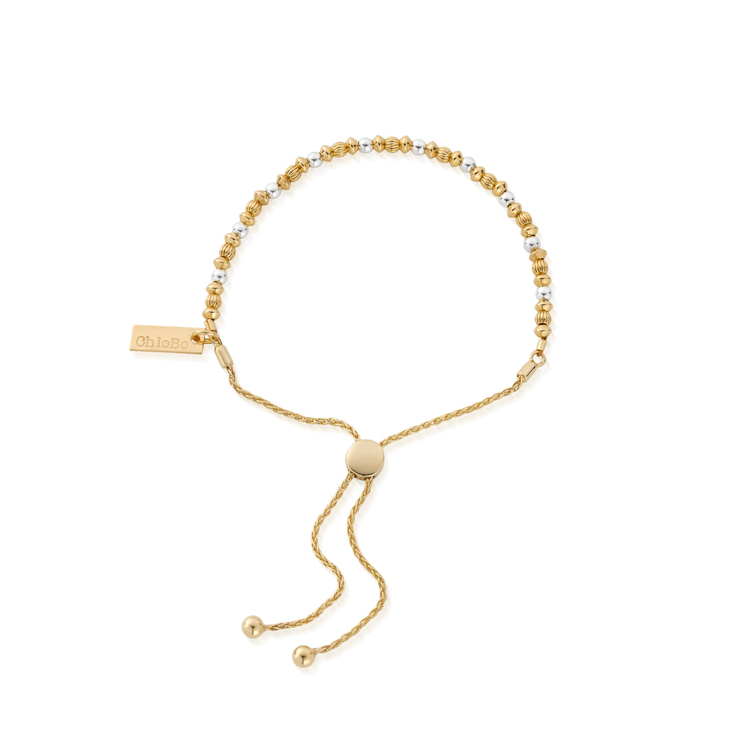 ChloBo Gold Mixed Dainty Pumpkin Adjuster Bracelet