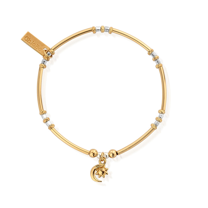 ChloBo Gold and Silver Dainty Moon and Sun Bracelet