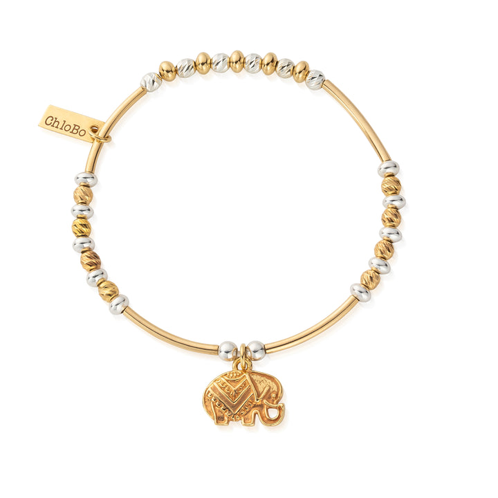 ChloBo Gold Mixed Elephant Bracelet