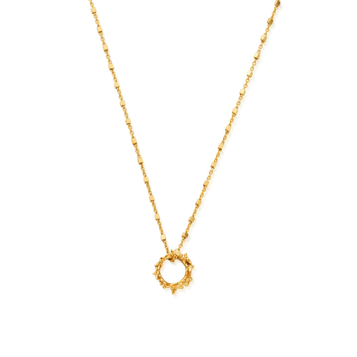 ChloBo Gold Delicate Cube Chain Wisteria Necklace