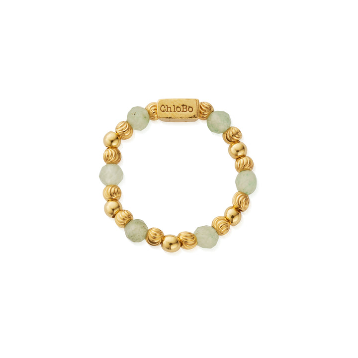 ChloBo Gold Happiness Aventurine Ring