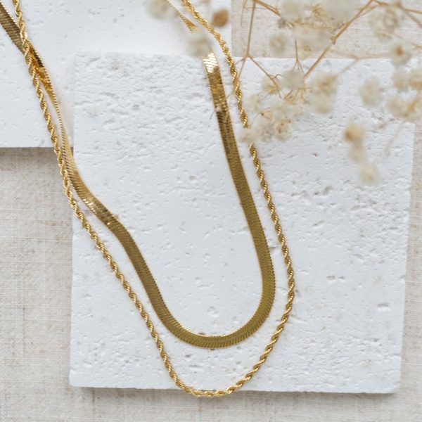 Little Grey Moon Gold Amara Layered Necklace