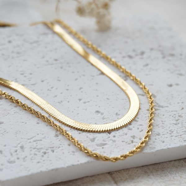 Little Grey Moon Gold Amara Layered Necklace