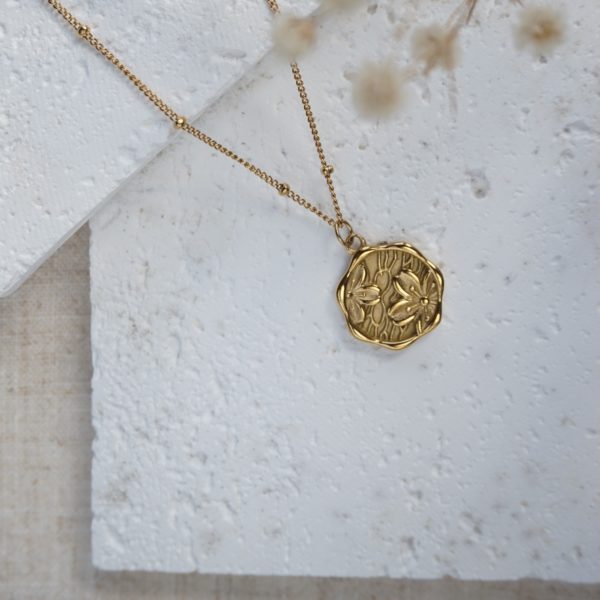 Little Grey Moon Gold Buttercup Necklace