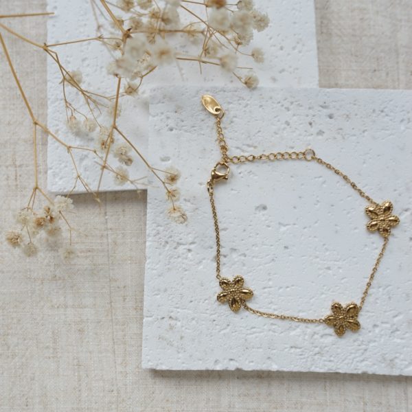 Little Grey Moon Gold Daisy Chain Bracelet