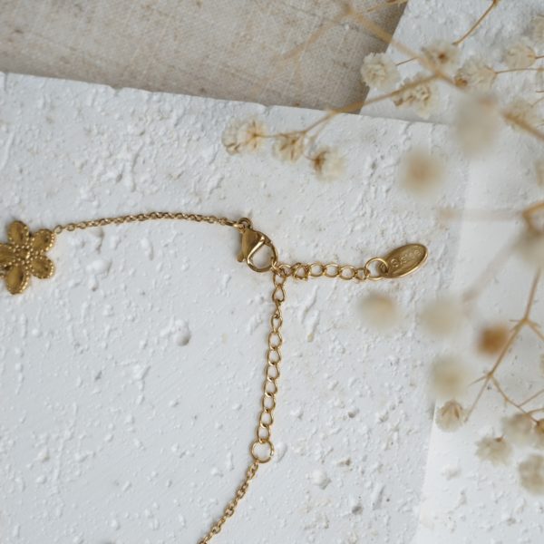 Little Grey Moon Gold Daisy Chain Bracelet