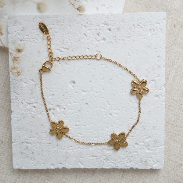 Little Grey Moon Gold Daisy Chain Bracelet