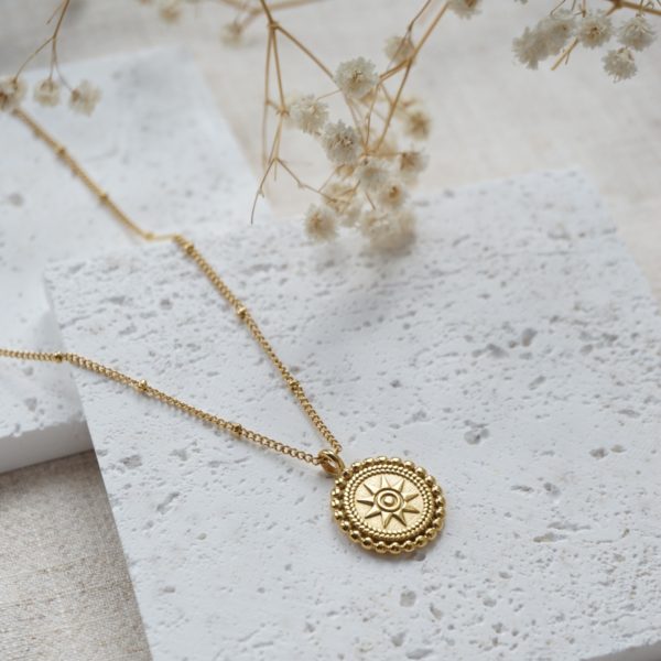 Little Grey Moon Gold Luminous Necklace