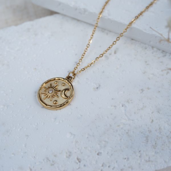 Little Grey Moon Gold Luna Necklace