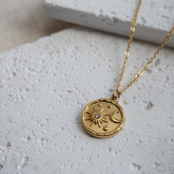 Little Grey Moon Gold Luna Necklace