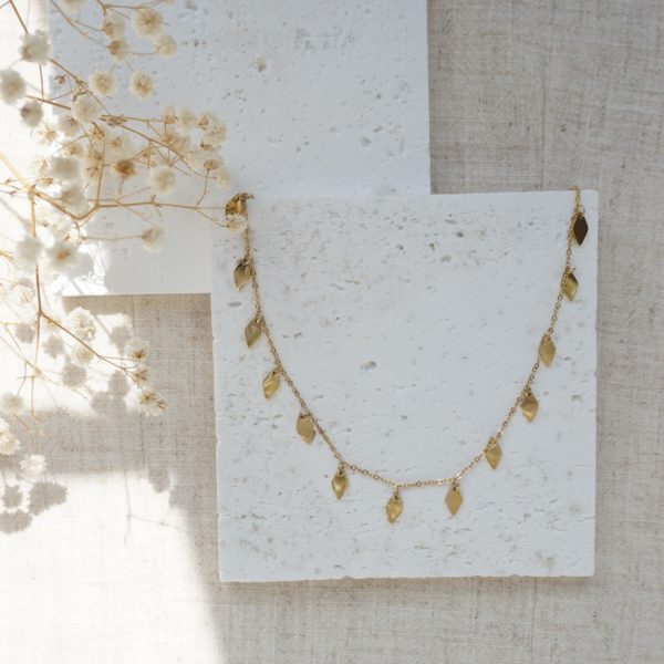 Little Grey Moon Gold Oblique Stack Necklace