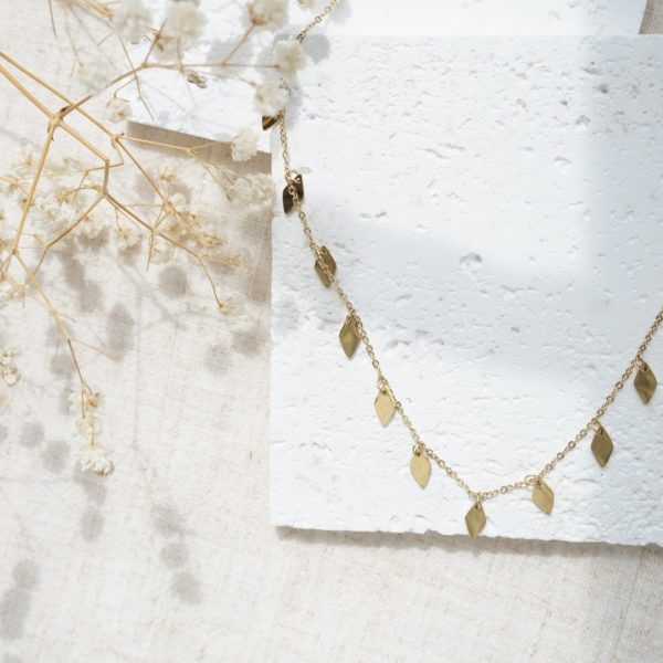 Little Grey Moon Gold Oblique Stack Necklace