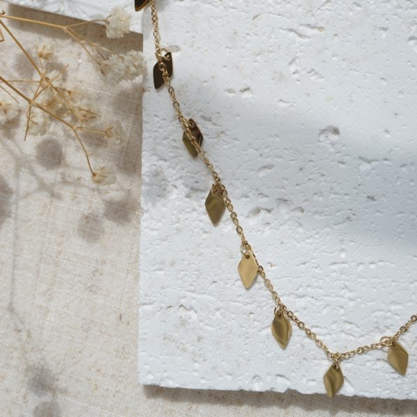 Little Grey Moon Gold Oblique Stack Necklace