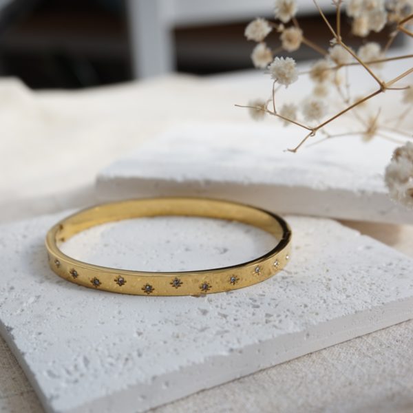 Little Grey Moon Gold Stardust Bangle