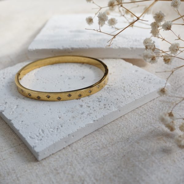 Little Grey Moon Gold Stardust Bangle