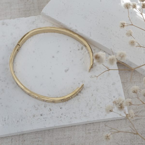 Little Grey Moon Gold Stardust Bangle