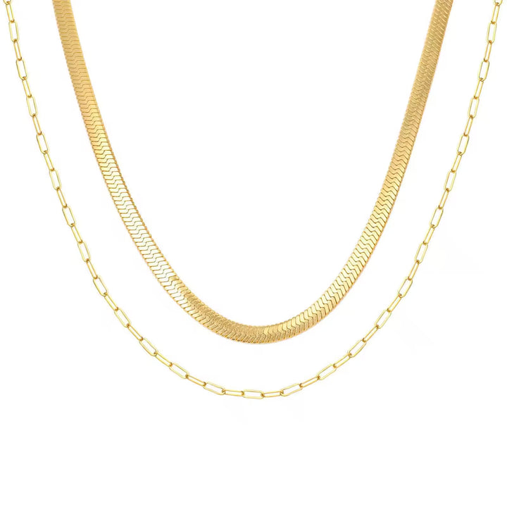 Mococo Essentials Gold Double Stacking Necklace