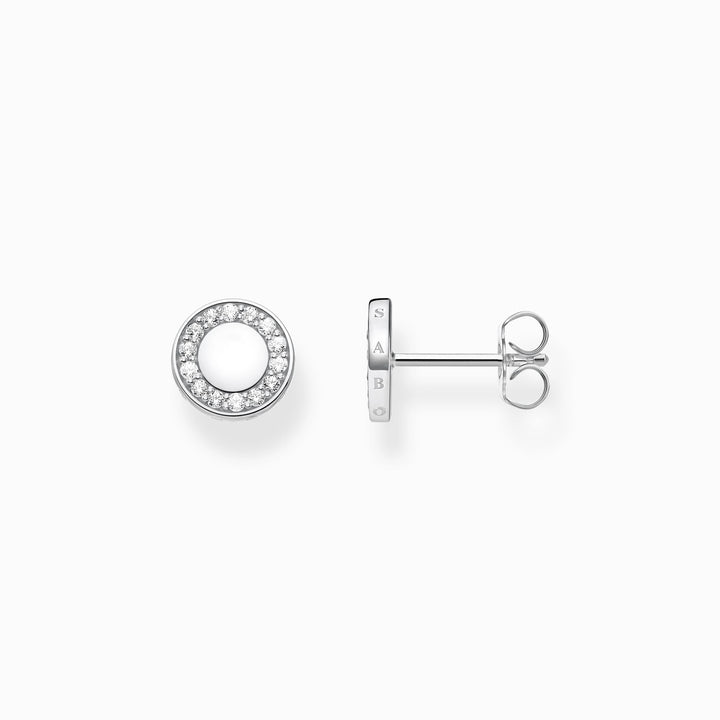 Thomas Sabo Silver CZ Circle Stud Earrings