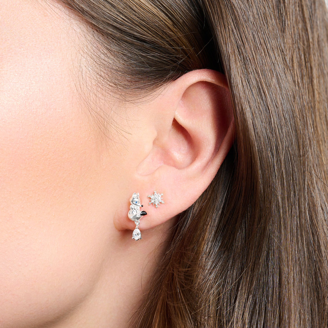 Thomas Sabo Silver Single Snowflake Stud Earring