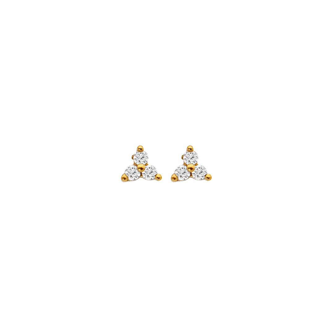 Hot Diamonds X Jac Jossa Gold White Topaz Micro Stud Earrings