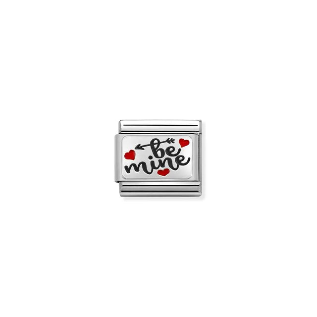 Nomination Silver Be Mine Red Enamel Hearts Charm