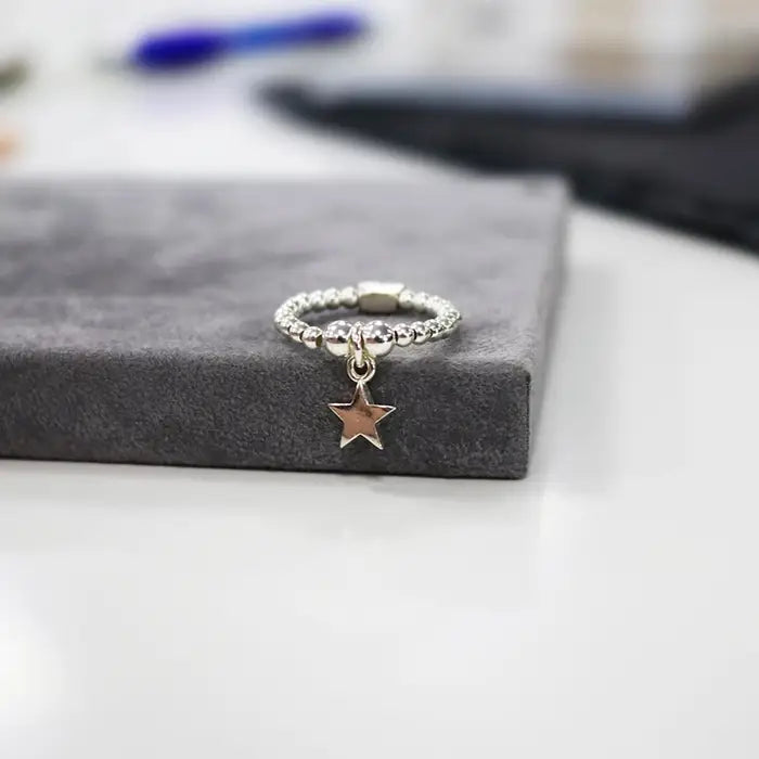 ChloBo Silver Star Mini Ball Ring