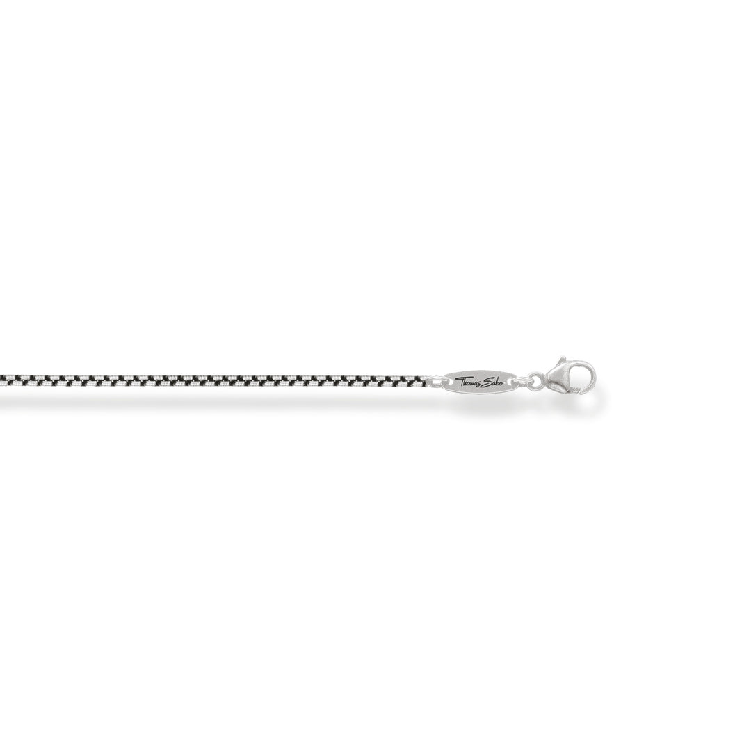 Thomas Sabo Silver Venezia Blackened 2mm Chain Necklace