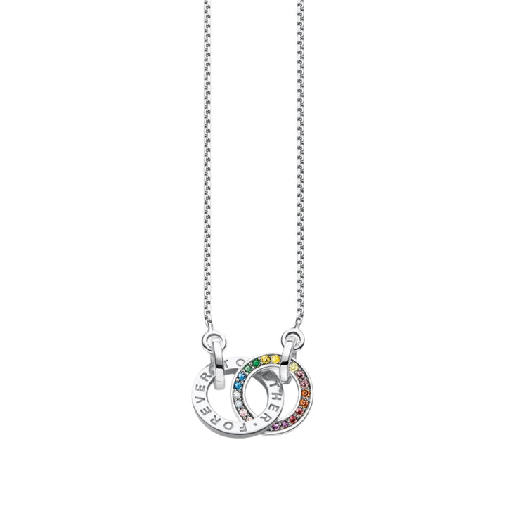 Thomas Sabo Silver Together Forever Rainbow Necklace