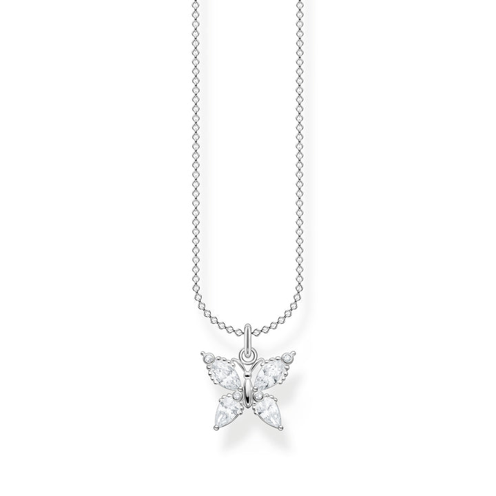 Thomas Sabo Silver White CZ Butterfly Necklace