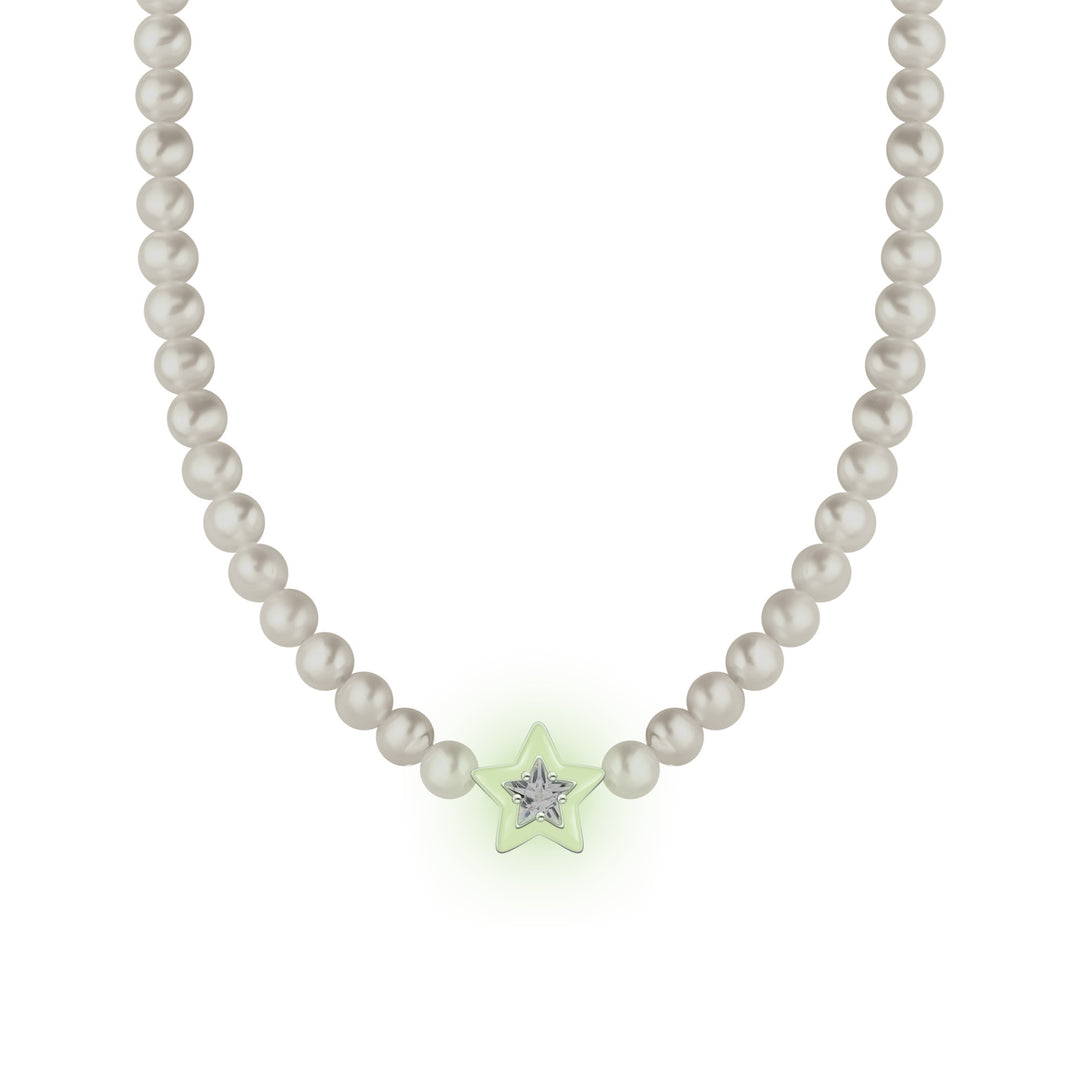 Thomas Sabo Silver Star Pearl Choker Necklace