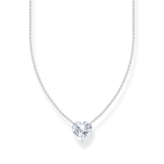 Thomas Sabo Silver Heart Zirconia Pendant Necklace