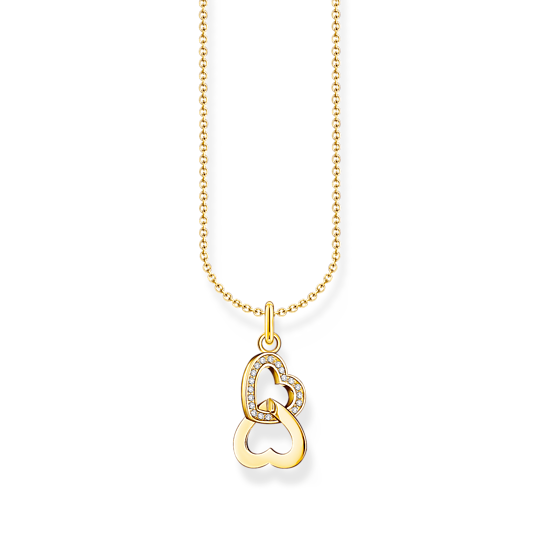 Thomas Sabo Gold Intertwined Hearts Pendant Necklace