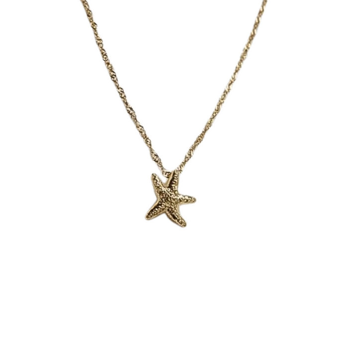 Little Grey Moon Gold Mini Starfish Necklace