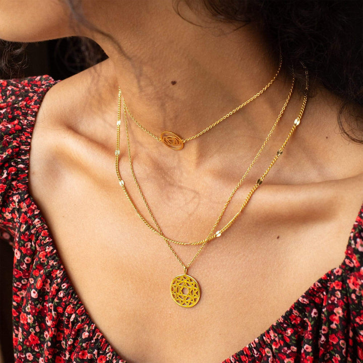 Daisy London Gold Heart Chakra Necklace