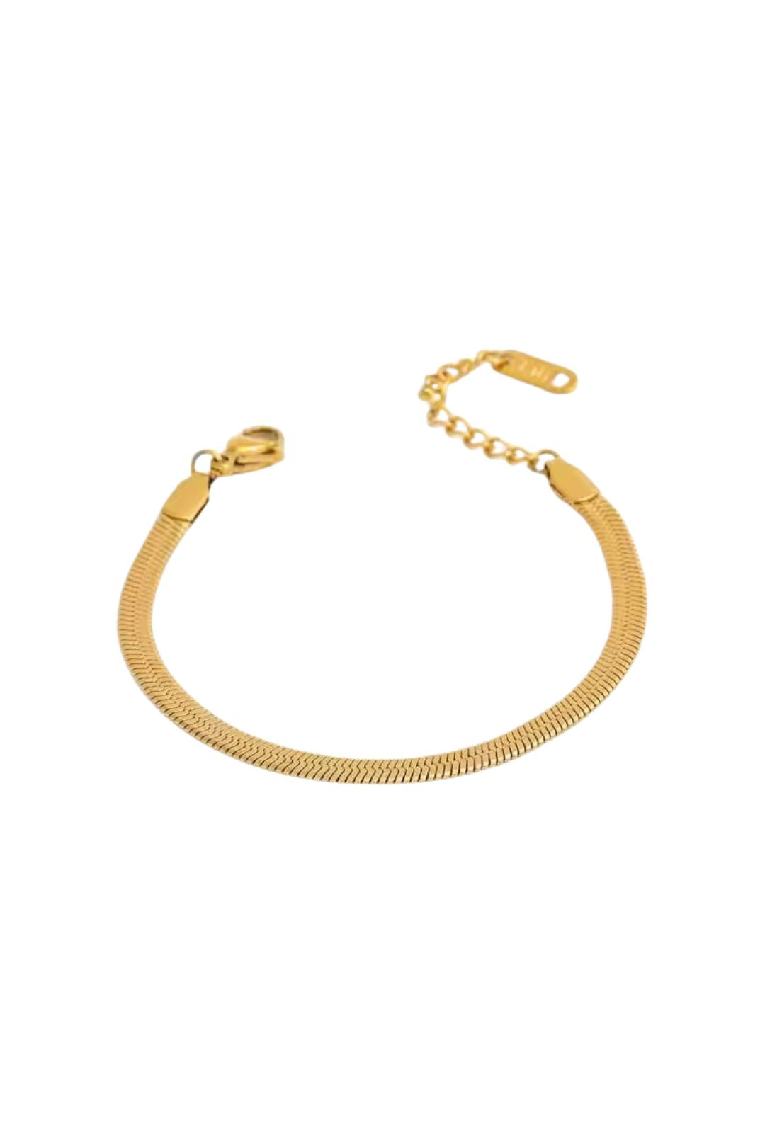 Mococo Essentials Gold Dainty Herringbone Chain Bracelet