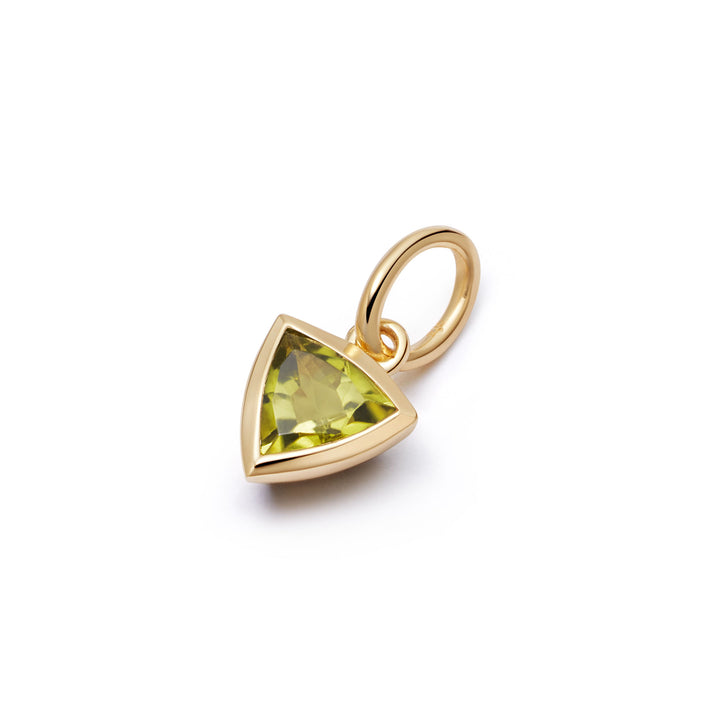 Daisy London Gold Peridot August Birthstone Charm Pendant