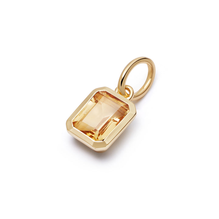 Daisy London Gold Citrine November Birthstone Charm Pendant