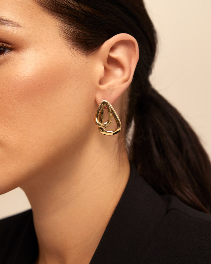 UNOde50 Gold Connected Earring