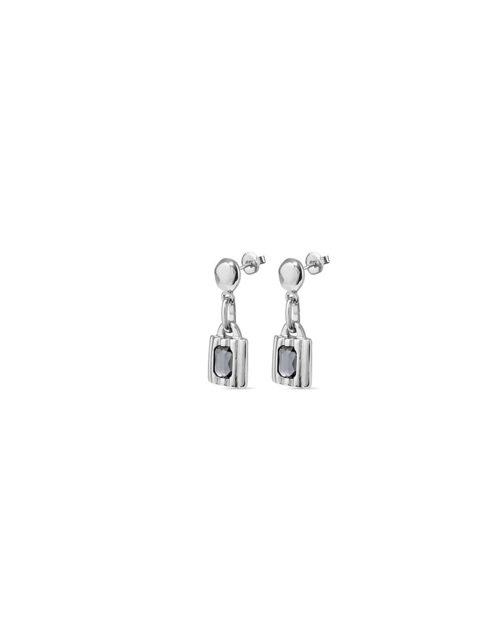 UNOde50 Silver Lock Confident Earrings